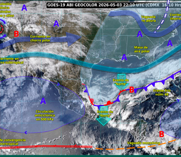El #FrenteFrío48 trae consigo tormentas severas, granizo y riesgo de inundaciones